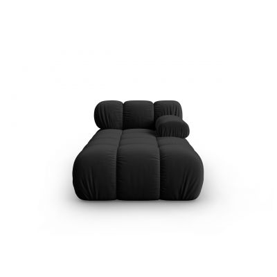 Sezlong living dreapta 1 loc, Bellis, Micadoni Home, BL, 155x94x70 cm, catifea, negru