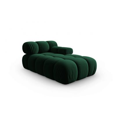Sezlong living dreapta 1 loc, Bellis, Micadoni Home, BL, 155x94x70 cm, catifea, verde bottle