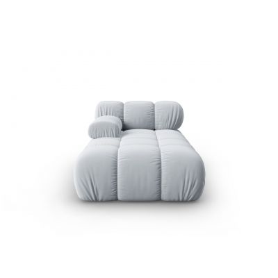 Sezlong living stanga 1 loc, Bellis, Micadoni Home, BL, 155x94x70 cm, catifea, albastru deschis