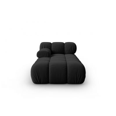 Sezlong living stanga 1 loc, Bellis, Micadoni Home, BL, 155x94x70 cm, catifea, negru