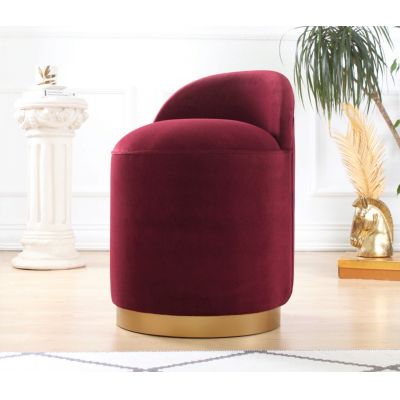 Taburet, Atelier del Sofa, 209FLF1105, Rosu claret
