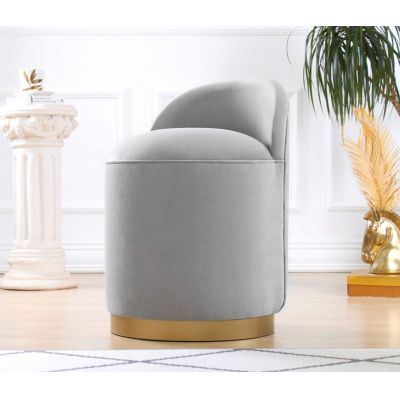 Taburet, Atelier del Sofa, 209FLF1109, Gri deschis