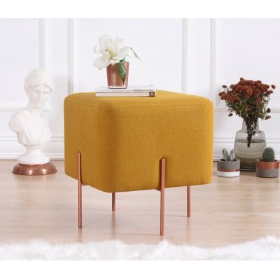 Taburet, Atelier del Sofa, 209FLF1191, Galben mustar