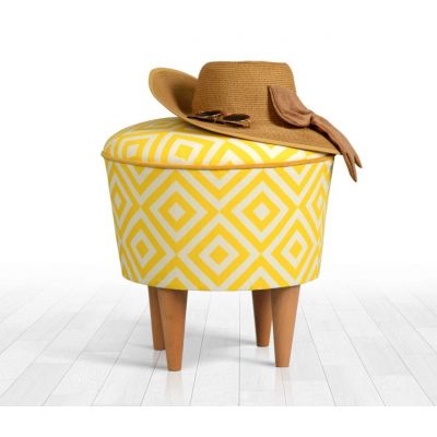 Taburet, Atelier del Sofa, 209FLF1218, Galben