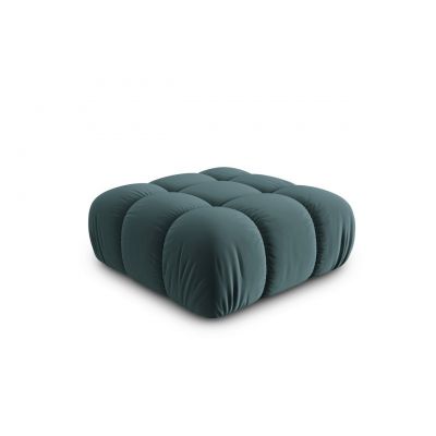 Taburet, Bellis, Micadoni Home, BL, 94x94x43 cm, catifea, albastru petrol