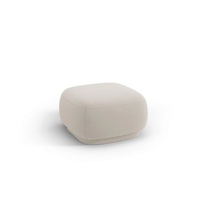 Taburet, Camden, Cosmopolitan Design, 65x65x39 cm, catifea, bej deschis