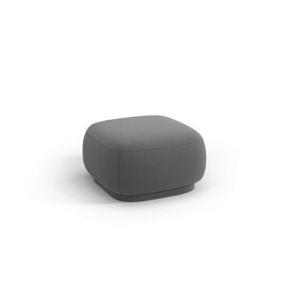 Taburet, Camden, Cosmopolitan Design, 65x65x39 cm, catifea, gri ciment