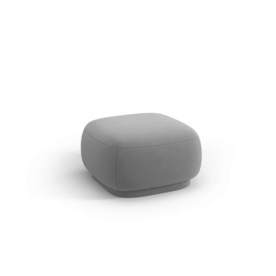 Taburet, Camden, Cosmopolitan Design, 65x65x39 cm, catifea, gri deschis