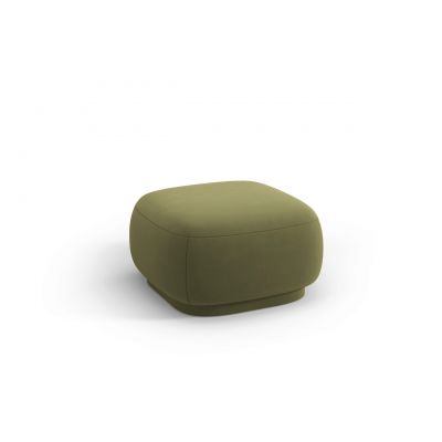 Taburet, Camden, Cosmopolitan Design, 65x65x39 cm, catifea, verde deschis