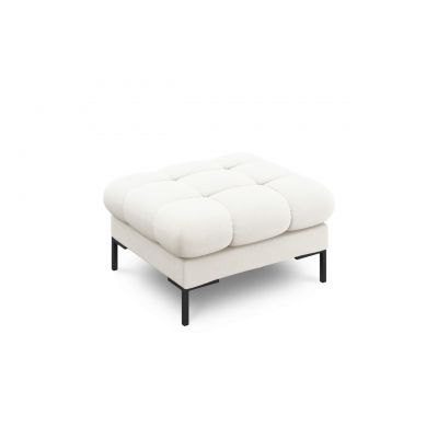 Taburet, Mamaia, Micadoni Home, BL, 60x60x41 cm, tesatura tip twill, bej deschis