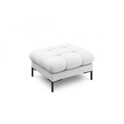 Taburet, Mamaia, Micadoni Home, BL, 60x60x41 cm, tesatura tip twill, gri deschis