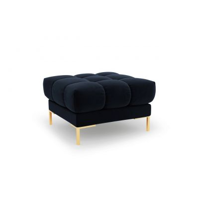 Taburet, Mamaia, Micadoni Home, GL, 60x60x41 cm, catifea, albastru inchis