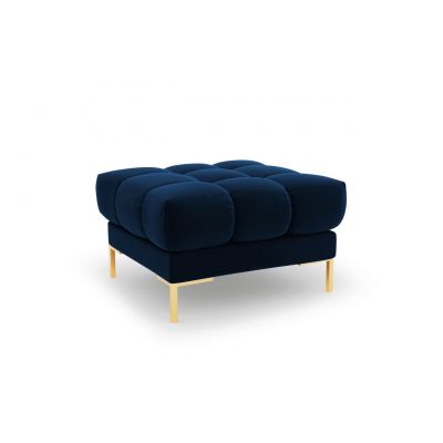 Taburet, Mamaia, Micadoni Home, GL, 60x60x41 cm, catifea, albastru regal