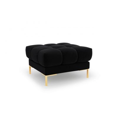 Taburet, Mamaia, Micadoni Home, GL, 60x60x41 cm, catifea, negru