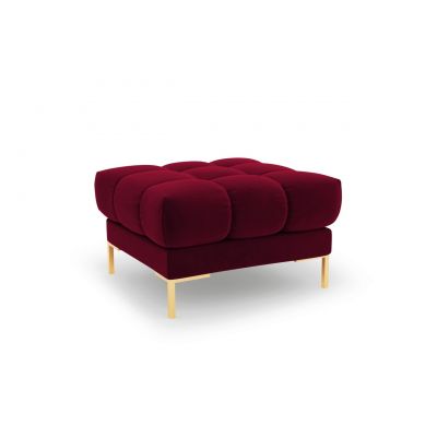 Taburet, Mamaia, Micadoni Home, GL, 60x60x41 cm, catifea, rosu