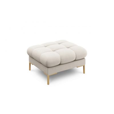 Taburet, Mamaia, Micadoni Home, GL, 60x60x41 cm, tesatura tip twill, bej