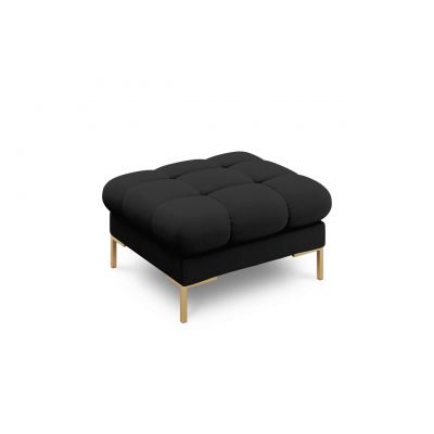 Taburet, Mamaia, Micadoni Home, GL, 60x60x41 cm, tesatura tip twill, negru