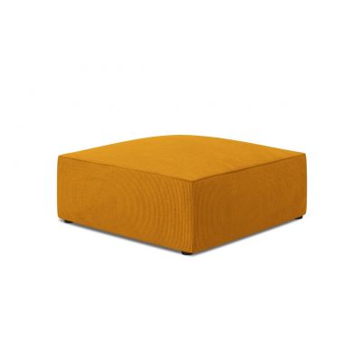 Taburet, Ruby, Micadoni Home, BL, 93x93x40 cm, velur, galben