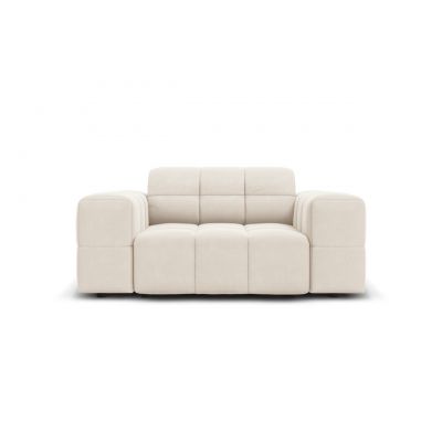 Fotoliu, Jennifer-51, Micadoni Home, 124x102x70 cm, catifea, bej deschis