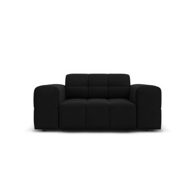 Fotoliu, Jennifer-51, Micadoni Home, 124x102x70 cm, catifea, negru