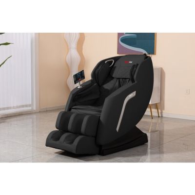 Fotoliu Masaj Negru VD-A002 încălzire, bluetooth, role 3D, airbag corp complet, LED touch, Șină SL-TRACK,