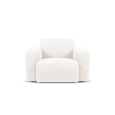 Fotoliu, Molino-101, Micadoni Home, 105x95x72 cm, tesatura boucle, alb