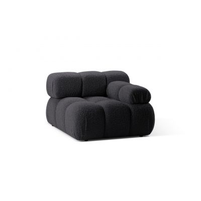 Modul dreapta pentru canapea, 1 loc, Bellis-213, Micadoni Home, 94x94x70 cm, tesatura boucle, grafit