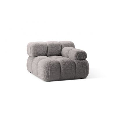 Modul dreapta pentru canapea, 1 loc, Bellis-213, Micadoni Home, 94x94x70 cm, tesatura boucle, gri deschis