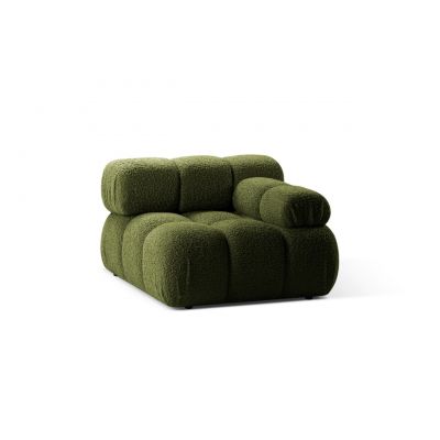 Modul dreapta pentru canapea, 1 loc, Bellis-213, Micadoni Home, 94x94x70 cm, tesatura boucle, verde