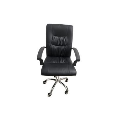 Scaun birou Comfort, design ergonomic, tapițerie din material textil rezistent, bază rotativă și reglabilă, negru