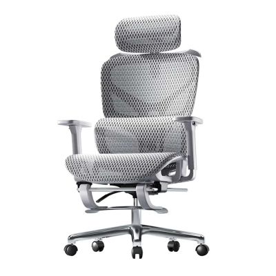 Scaun birou ergonomic Timebox, Plasa mesh respirabil, Tetiera, 4D armrest, Reglaj inaltime si adancime sezut, Suport picioare rabatabil, Spatar cu suport lombar ajustabil, Rotativ cu roti, Gri - Default Title