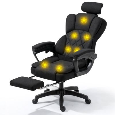 Scaun de Birou cu Masaj Timebox, 125°, Reglabil pe Inaltime, Negru - Default Title