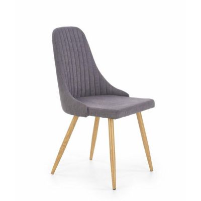 Scaun K285, spătar ergonomic și tapițerie moale, material textil, 56x49x85 cm, gri închis