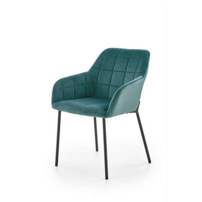 Scaun K305, design ergonomic, tapițerie textilă, 58x57x80 cm, verde