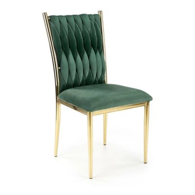 Scaun K436 tapițat, design modern, cadru rezistent, 48x55x94 cm, verde
