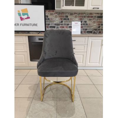 SCAUN MADISON 8 GRI CU AURIU