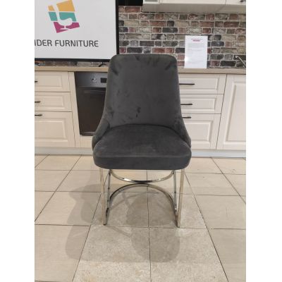 SCAUN MADISON 9 GRI CU ARGINTIU