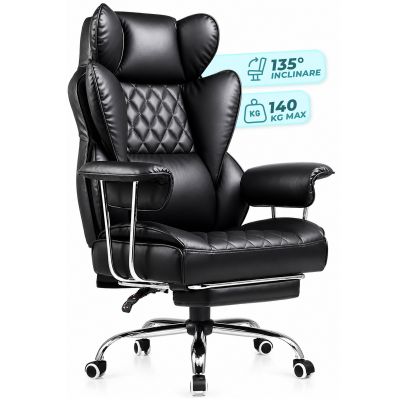 Scaun Office Timebox, Pana la 136 kg, 135°, Negru - Default Title