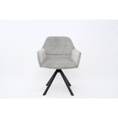 Scaun Swann, confort sporit, șezut generos, tapițerie catifea moale, 62x78x65 cm, Gri