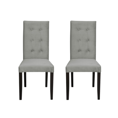 Set 2 scaune living TEO LUX, picioare lemn wenge, stofa bej, 46x60x98 cm