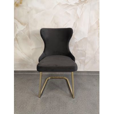 SET DE 6 SCAUNE STELLA GRI INCHIS ANTRACIT/ CU AURIU