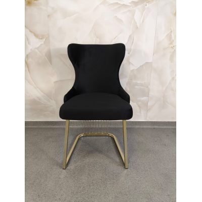 SET DE 6 SCAUNE  STELLA NEGRU CU AURIU