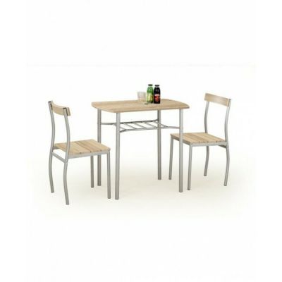 Set masă Lance cu 2 scaune, design compact și funcțional, PAL melaminat, 82x50x75 cm, stejar Sonoma