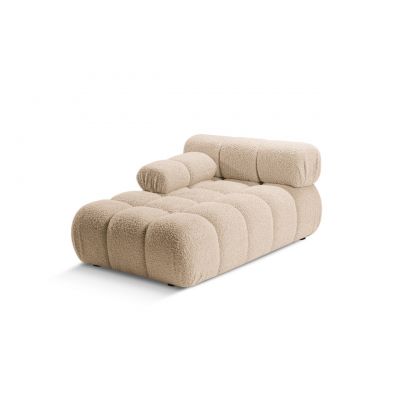 Sezlong living stanga 1 loc, Bellis-213, Micadoni Home, 155x94x70 cm, tesatura boucle, bej sand