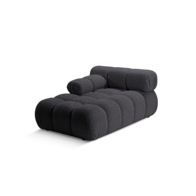 Sezlong living stanga 1 loc, Bellis-213, Micadoni Home, 155x94x70 cm, tesatura boucle, grafit