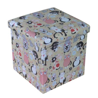 Taburet Design Cats, multicolor, 38x38x37.5 cm