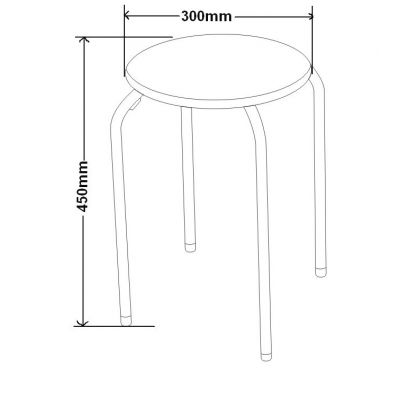 Taburet fix Mambo, natur, 30x30x45 cm