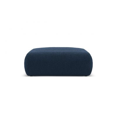 Taburet, Molino-101, Micadoni Home, 100x100x36 cm, tesatura boucle, albastru inchis