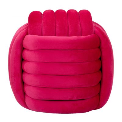 Taburet Softy, Mauro Ferretti, 45x45x45 cm, MDF/catifea din policoton, fucsia