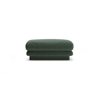 Taburet, Torino-211, Micadoni Home, 80x80x41 cm, tesatura structurata chenille, verde muschi